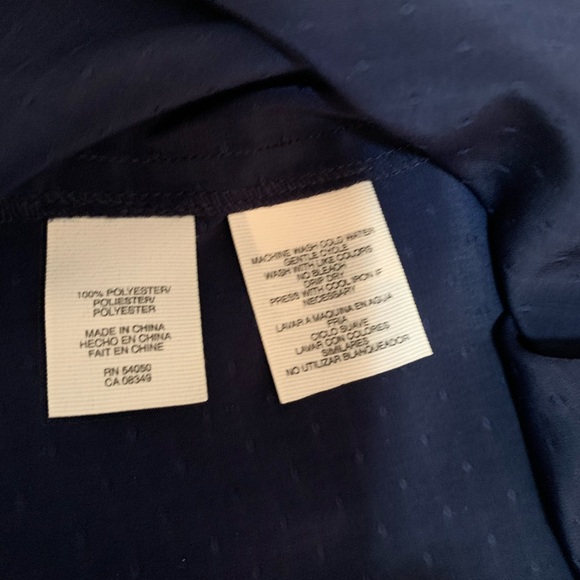 Rachel Roy Navy Flowy Sleeveless Blouse - Size Small - Picture 3 of 4